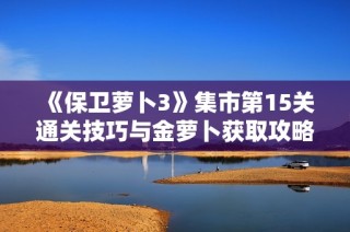 《保卫萝卜3》集市第15关通关技巧与金萝卜获取攻略指南