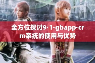 全方位探讨9·1·gbapp·crm系统的使用与优势