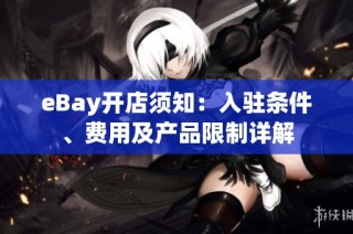 eBay开店须知：入驻条件、费用及产品限制详解