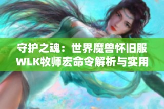 守护之魂：世界魔兽怀旧服WLK牧师宏命令解析与实用技巧