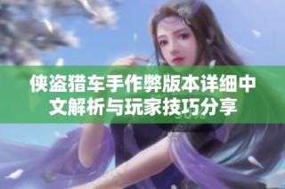 侠盗猎车手作弊版本详细中文解析与玩家技巧分享