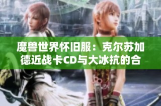 魔兽世界怀旧服：克尔苏加德近战卡CD与大冰抗的合理性探讨