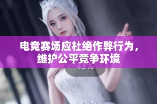 电竞赛场应杜绝作弊行为，维护公平竞争环境