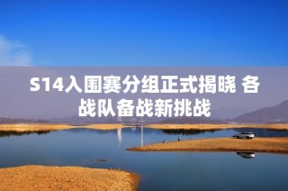 S14入围赛分组正式揭晓 各战队备战新挑战