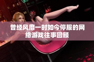 曾经风靡一时如今停服的网络游戏往事回顾