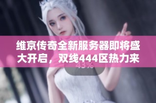 维京传奇全新服务器即将盛大开启，双线444区热力来袭，诚邀玩家参与冒险之旅！