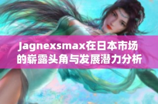 Jagnexsmax在日本市场的崭露头角与发展潜力分析