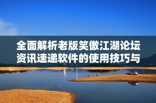 全面解析老版笑傲江湖论坛资讯速递软件的使用技巧与玩法指南