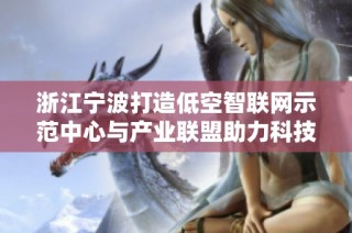 浙江宁波打造低空智联网示范中心与产业联盟助力科技创新