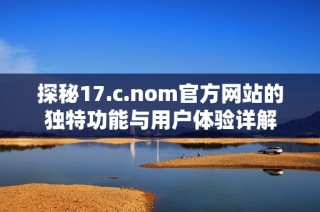探秘17.c.nom官方网站的独特功能与用户体验详解