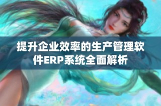 提升企业效率的生产管理软件ERP系统全面解析