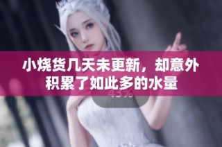 小烧货几天未更新，却意外积累了如此多的水量