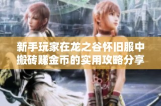 新手玩家在龙之谷怀旧服中搬砖赚金币的实用攻略分享