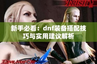 新手必看：dnf装备搭配技巧与实用建议解析