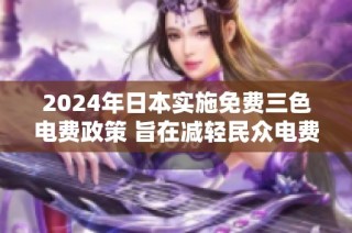 2024年日本实施免费三色电费政策 旨在减轻民众电费负担