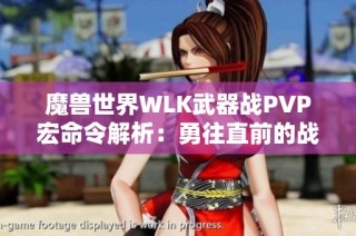 魔兽世界WLK武器战PVP宏命令解析：勇往直前的战斗技巧与心得分享