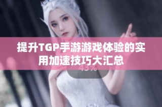 提升TGP手游游戏体验的实用加速技巧大汇总
