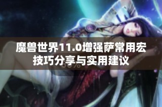 魔兽世界11.0增强萨常用宏技巧分享与实用建议