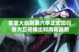 密室大逃脱第六季正式回归 各大卫视播出时间和最新动态一览