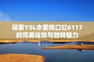 探索YSL水蜜桃口红6117的完美妆效与独特魅力