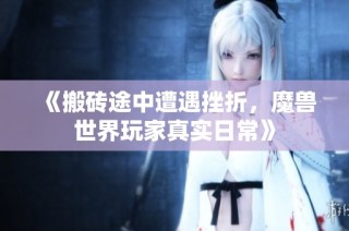 《搬砖途中遭遇挫折，魔兽世界玩家真实日常》