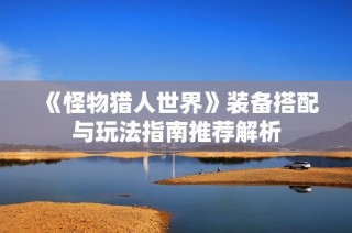 《怪物猎人世界》装备搭配与玩法指南推荐解析