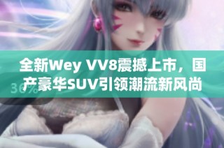 全新Wey VV8震撼上市，国产豪华SUV引领潮流新风尚