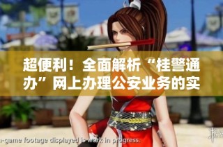 超便利！全面解析“桂警通办”网上办理公安业务的实用指南