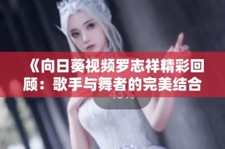 《向日葵视频罗志祥精彩回顾：歌手与舞者的完美结合之旅》