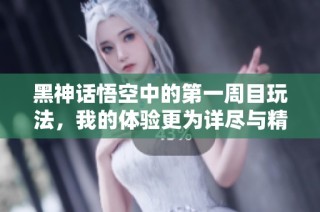 黑神话悟空中的第一周目玩法，我的体验更为详尽与精致