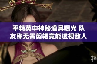 平精英中神秘道具曝光 队友称无需剪辑竟能透视敌人动向