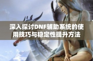 深入探讨DNF辅助系统的使用技巧与稳定性提升方法