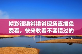 精彩铿锵锵锵锵现场直播免费看，快来收看不容错过的精彩内容！