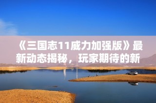 《三国志11威力加强版》最新动态揭秘，玩家期待的新内容一览