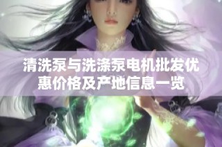 清洗泵与洗涤泵电机批发优惠价格及产地信息一览