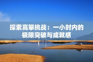 探索高攀挑战：一小时内的极限突破与成就感