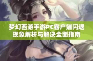 梦幻西游手游PC客户端闪退现象解析与解决全面指南