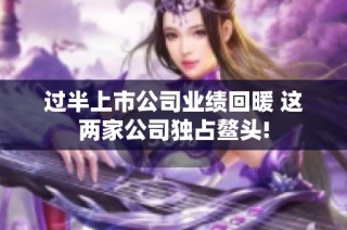 过半上市公司业绩回暖 这两家公司独占鳌头!