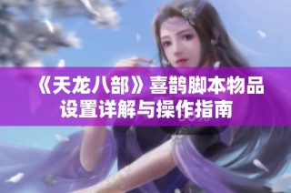 《天龙八部》喜鹊脚本物品设置详解与操作指南