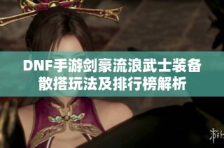 DNF手游剑豪流浪武士装备散搭玩法及排行榜解析