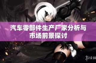 汽车零部件生产厂家分析与市场前景探讨