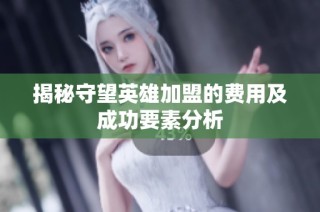 揭秘守望英雄加盟的费用及成功要素分析