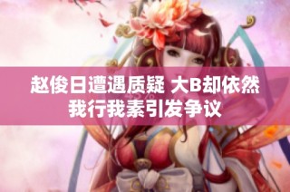 赵俊日遭遇质疑 大B却依然我行我素引发争议