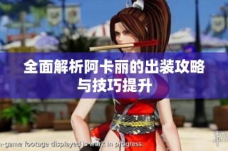 全面解析阿卡丽的出装攻略与技巧提升