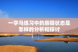 一字马练习中的唇瓣状态是怎样的分析和探讨