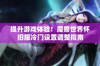 提升游戏体验！魔兽世界怀旧服冷门设置调整指南