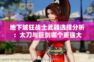 地下城狂战士武器选择分析：太刀与巨剑哪个更强大