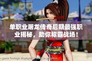 单职业屠龙传奇后期最强职业揭秘，助你称霸战场！