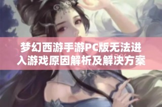 梦幻西游手游PC版无法进入游戏原因解析及解决方案建议