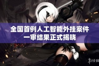全国首例人工智能外挂案件一审结果正式揭晓